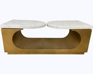 7270 - Wildwood Swivel Marble Top Coffee Table 18 x 48 x 20
