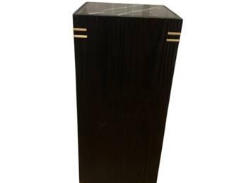 3203 - Wildwood Shou Sugi Ban Pedestal 28 x 12 x 12, marble top