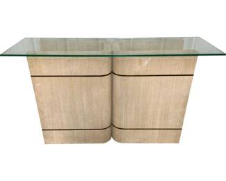 7232 - Wildwood Glass Top Console Table 33 x 58 x 18