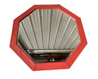 3003 - Chelsea House Red Octagonal Wall Mirror 41 x 41