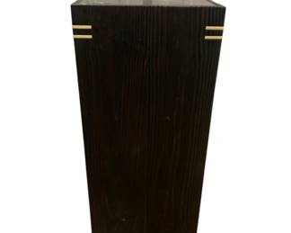 3202 - Wildwood Shou Sugi Ban Pedestal 28 x 12 x 12, marble top