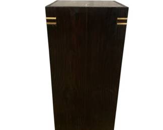3178 - Wildwood Shou Sugi Ban Pedestal 28 x 12 x 12, marble top
