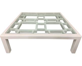 7229 - Chelsea House Glass Top Coffee Table 18 x 54 x 54