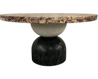 7225 - Chelsea House Marble Table 19 x 36 chip on edge of marble