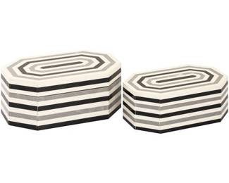 103 - Elk Home 2 Octaganal Stripe Boxes 5x12x7.5