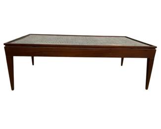 3112 - Alden Home Caned Top Cocktail Table 16 x 48 x 26