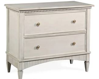 3385 - Alden Parkes Elliott 2 Drawer Chest, Alden White 34 x 42 x 19 Retail $2250
