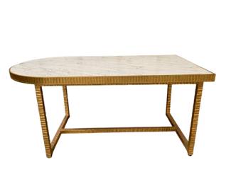 3056 - Chelsea House Marble Top Cocktail Table 19 x 41 x 23
