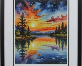 9044 - SUNSET SYMPHONY 2 LIMITED EDITION SIGNED PRINT BY VAN GOGH 21.5 X 22.5