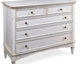 3388 - Alden Parkes Elliott 5 Drawer chest, Alden White 42 x 52 x 21