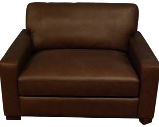 306 - Brown Leather Chair 35x50x41