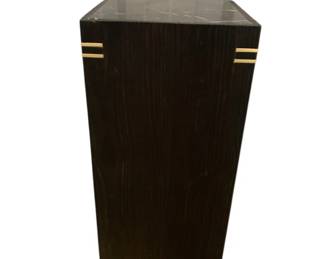 3180 - Wildwood Shou Sugi Ban Pedestal 28 x 12 x 12, marble top
