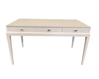 3191 - Wildwood Beveled Desk in White 3 drawer, 30 x 54 x 28, damage to finish on top