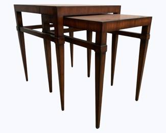 3397 - Alden Parkes Rosewood Nesting Tables 26 x 22 x 24, 24 x 18 x 22