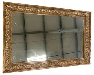 3418 - Chelsea House Carved Wall Mirror 40 x 26 some finish loss
