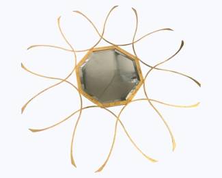 3424 - Wildwood Golden Metal Wall Mirror 48 x 48