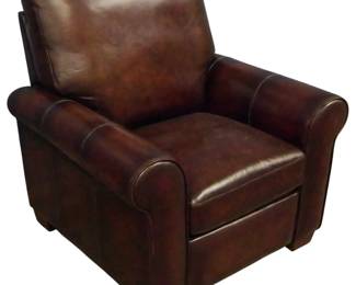 321 - Dark Brown Leather Chair 41x36x36