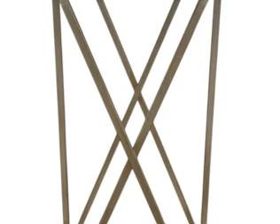 3160 - Wildwood Malcolm Pedestal, Silver Metal 38 x 14 x 14