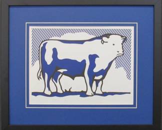 9034 - BULL GICLEE BY ROY LICHTENSTEIN 21.5 X 17.5