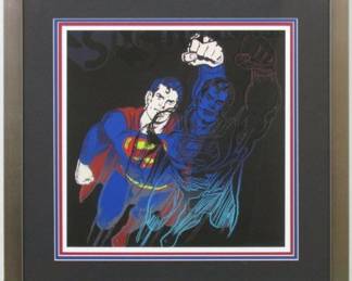 9077 - SUPERMAN GICLEE BY ANDY WARHOL 22 X 22