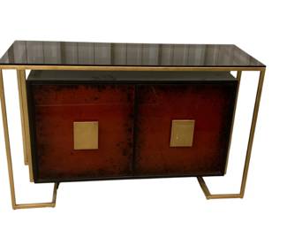 3002 - Wildwood Glass Top Double Door Cabinet 33 x 52 x 19