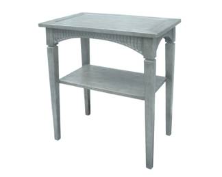 3398 - Alden Home Eliott End Table, Spa Blue Retail $573 27 x 27 x 17