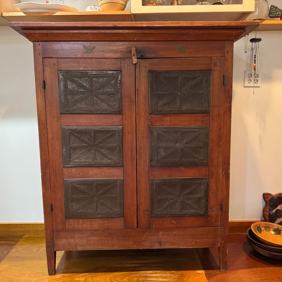 Georgia Pine Pegged Pie Safe