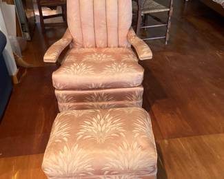 Chair with matching ottoman 