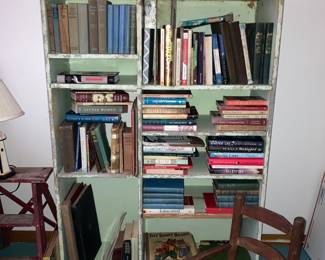 Books on Sturdy Painted Country Bookshelf