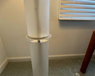 P12 - $300. Set of 3 Vintage Lucite Lamps. Floor Lamp is 61" tall - shade is ok. PAIR of Table Lamps are 34" tall (need new shades)