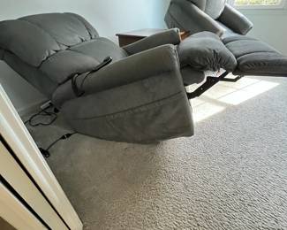 P23 - $250 Each - 2 Available. La-Z-Boy Luxury-Lift Power Recliner. 350# Limit. Measures 34" wide x 39" deep x 42" tall. Remote has lots of options! Lift, Recline, Back, Legrest, Headrest & Lumbar!