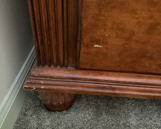 P8 - $125 PAIR of Oversized Lane Nightstands. Measures 34" wide x 18" deep x 30.25" tall. Both are in good condition - drawers slide. One needs 2 handles replaced. Some minor surface damage / scratches.