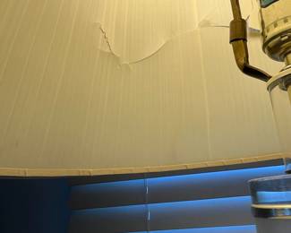 P12 - $300. Set of 3 Vintage Lucite Lamps. Floor Lamp is 61" tall - shade is ok. PAIR of Table Lamps are 34" tall (need new shades)