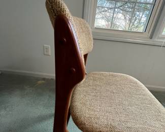 P5 - $1,000 Set of 6. O.D. Mobler A-S Made in Denmark. Erik Buch for Oddense Maskinsnedkeri. Teak Chairs. Model 49. All are in very good condition and upholstery is in very good vintage condition!