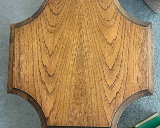 P11 - $100. PAIR of MCM Side Tables. Measures 20.5" both ways on the top x 16" tall. Very good vintage condition!