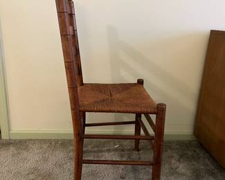 P19 - $25. Single Side Chair. Measures 19" wide x 18" deep x 35" tall. Sturdy & seat is in good condition!