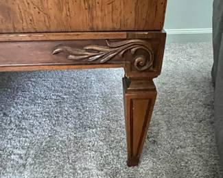 P24 - $80 PAIR of American of Martinsville Side Tables. Single drawer. Both slide easily. Measures 24" square x 22" tall.