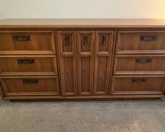 P18 - $85. Vintage Dresser. 9 drawers total - all slide easily.