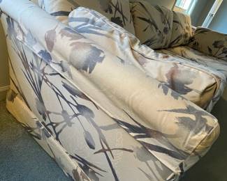 P20 - $50. Vintage Sofa. In good condition for it's age. Sits very low. No holes/rips etc. Measures 7' long x 36" deep x 24" tall. Floor to cushion is 16".