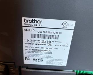 P35 - $20. Brother HL-2240 Laser Printer. Sept 2013.