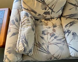 P20 - $50. Vintage Sofa. In good condition for it's age. Sits very low. No holes/rips etc. Measures 7' long x 36" deep x 24" tall. Floor to cushion is 16".