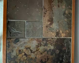 P7 - $100. Gangso Mobler Teak & Slate Credenza. Needs repair - one handle is broken. Generally needs tightened up. Measures 66.5" wide x 17.75" deep x 30" tall.