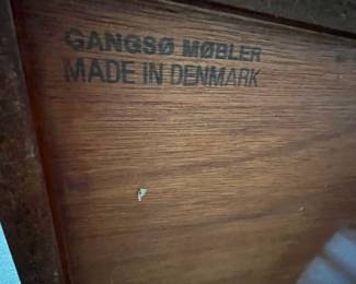 P7 - $100. Gangso Mobler Teak & Slate Credenza. Needs repair - one handle is broken. Generally needs tightened up. Measures 66.5" wide x 17.75" deep x 30" tall.