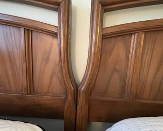 P16 - $75. Solid Wood King Headboard and metal rails (no mattresses included!)