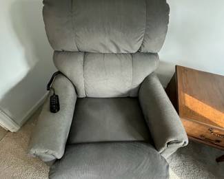 P23 - $250 Each - 2 Available. La-Z-Boy Luxury-Lift Power Recliner. 350# Limit. Measures 34" wide x 39" deep x 42" tall. Remote has lots of options! Lift, Recline, Back, Legrest, Headrest & Lumbar!
