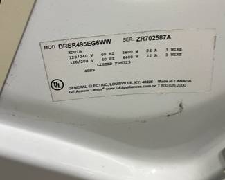 P43 - $300. GE Washing Machine & Dryer. Electric Dryer! Gently used by an elderly couple. Both work great!