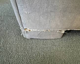 P21 - $30. Bauhaus Loveseat. Measures 65" wide 34" deep x 26" tall. Floor to seat is 17". Good vintage condition - back has a cut near the floor.