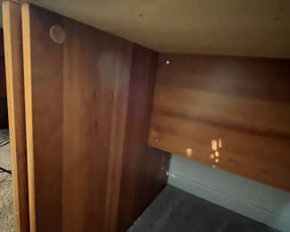 P40 - $20. Office Desk. Measures 58" wide x 30" deep x 65" tall. Hutch does come off to move. Please bring help to move!