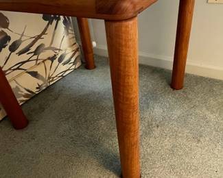 P1 - $550 3 PIECE SET. A/S Haslev Mobelsnedkeri Teak & Slate Furniture. Side Tables measures 24" square x 22" tall. Coffee Table is 39" across x 16" tall. All pieces are very sturdy and in great vintage condition.