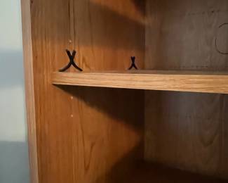 P36 - $40. Palliser Cabinet. Measures 20" wide x 18" deep x 69" tall. Pressed wood in very good condition!